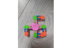 Flexibele Fidget Spinner roze meerkleurig