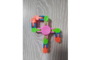 Flexibele Fidget Spinner roze meerkleurig