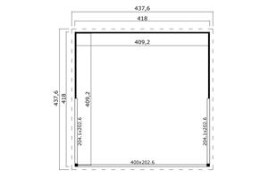 NIEUW Modern tuinhuis Domeo 5 Set