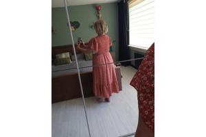 Lange zomer jurk oranje L