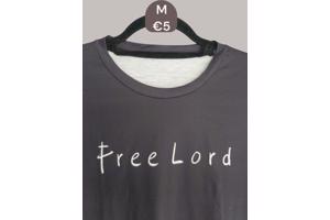 Heren t-Shirt Free Lord grijs M