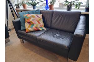 Tweezits leren bank