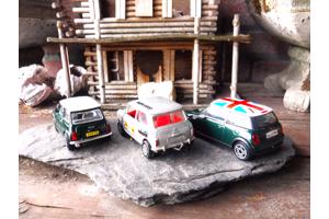Setje van 3 mini cooper modelletjes