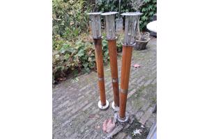 3 Houten tuinlampen