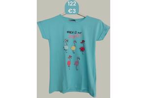 Glo-Story t-shirt flamingo's turquoise 122