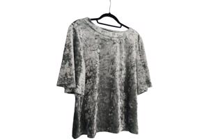 Shein velours mintgroen shirt L