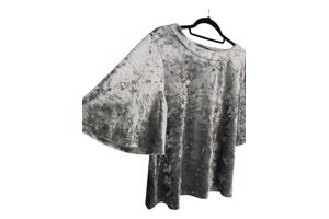 Shein velours mintgroen shirt L