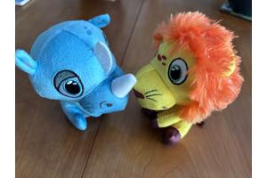 Lidl safari mini’s 2 kleine knuffels neushoorn leeuw