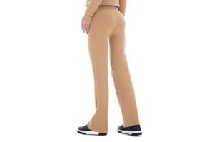 JCL stoffen broek hoge taille taupe one size XS-L