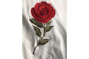 Wit tshirt met rozen - LA Sisters (S/36)