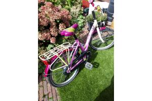 Gazelle meisjesfiets 20 inch, terugtraprem ; handremmen, verlichting