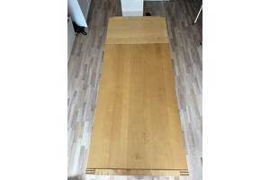 Leuke massief eikenhouten uittrek eettafel