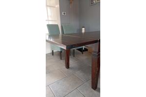 Tafel 160x90/240x90 en 4 stoelen