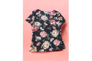 Stretchy T-shirt bloemenprint L