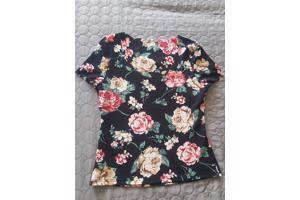 Stretchy T-shirt bloemenprint L