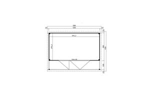 Tuinhuis-Blokhut Liverpool 3: 550x300 cm