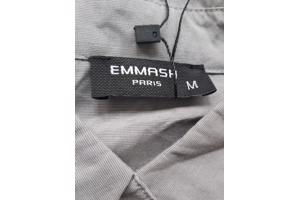 Emmash Paris blouse grijs met zilveren glitter randen M