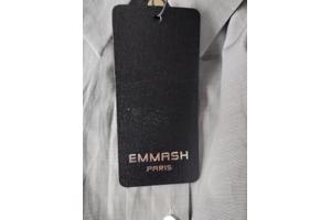 Emmash Paris blouse grijs met zilveren glitter randen M