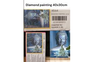 Diamond Painting Pakket - Boeddha - 40x30 cm - Complete Set