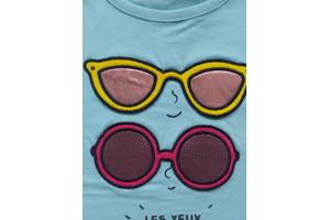 Glo-story T-shirt blauw zonnebril 104
