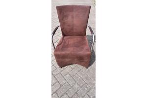 6 nubuck eetkamerstoelen