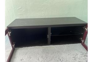 TV-meubel met glazen blad