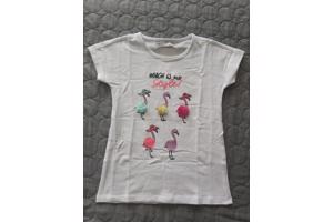 Glo-Story t-shirt flamingo's wit 104