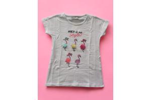 Glo-Story t-shirt flamingo's wit 104