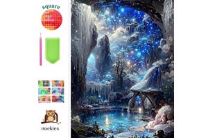 nr 63 Diamond Painting watervallen 50x40cm (vierkant)