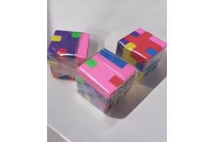 3x gum kubus puzzel 3x3cm