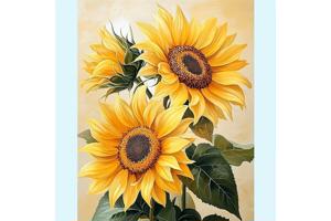 nr 28 Diamond Painting zonnebloemen 50x40cm (vierkant)