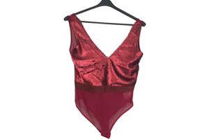 Glo-story glitter lovers body wijnrood S/M