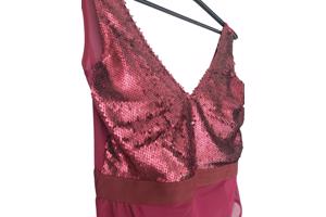 Glo-story glitter lovers body wijnrood S/M