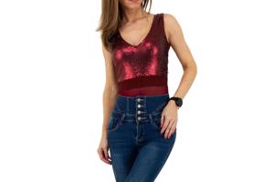 Glo-story glitter lovers body wijnrood S/M