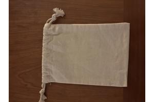 Stoffen mini bag met rijgkoord en beren kinder washand katoe