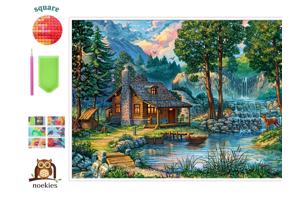 nr 45 Diamond Painting boshuisje 50x40cm (vierkant)