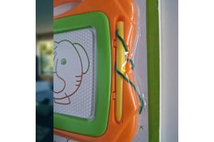 Magnetich teken bord oranje groen klein formaat