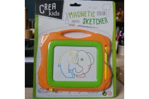 Magnetich teken bord oranje groen klein formaat