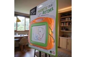 Magnetich teken bord oranje groen klein formaat