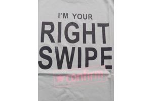 Glo-story - T-shirt - I am your right swipe - green L