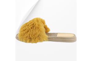 Givana Fluffy muiltjes - slippers geel 40