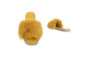 Givana Fluffy muiltjes - slippers geel 40