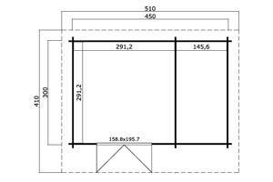 Het Tuinhuis Chameleon 44 van het merk Lasita Maja heeft 80c