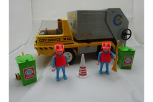 Playmobil vuilniswagen, compleet , zonder doos  nr. 7516