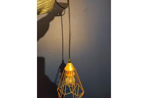 Koperen industriële lamp