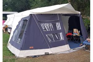 Gezocht: GASTENCABINE voor vouwwagen Combi-Camp Country o.d.