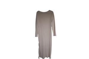 Stretchy beige jurk met split XXL