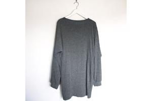 stretchy jurk grijs met pofmouwen XXL