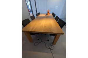 Grote houten (vergader)tafel 3m lengte