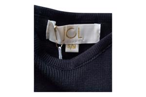 Stretchy ribgebreide jurk zwart S/M